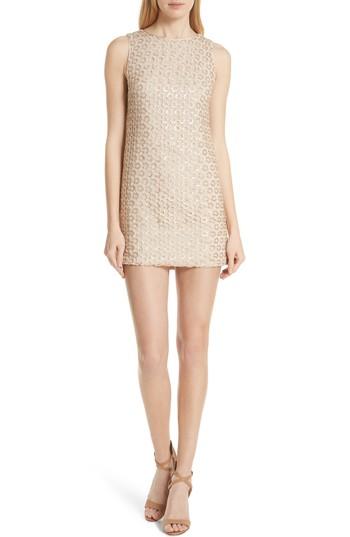 Women's Alice + Olivia Clyde A-line Dress - Metallic