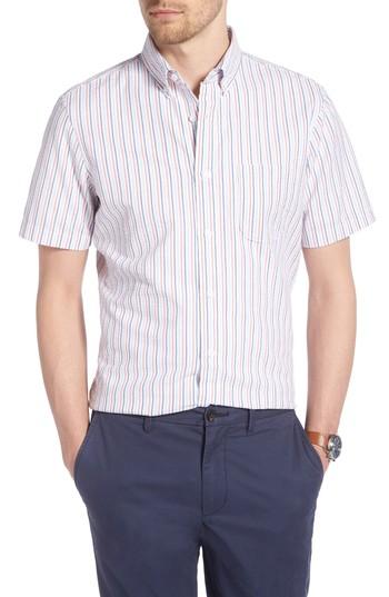 Men's 1901 Trim Fit Seersucker Short Sleeve Sport Shirt - White