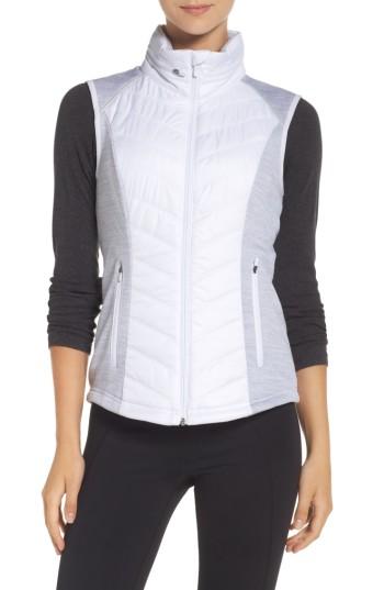 Women's Zella Zelfusion Water Repellent Vest - White
