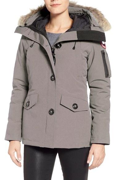 Women's Canada Goose Montebello Slim Fit Down Parka With Genuine Coyote Fur Trim - Green