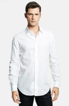 Men's Armani Collezioni Modern Fit Geometric Textured Sport Shirt