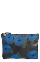 Clare V. Belle Embroidered Leather Flat Clutch -