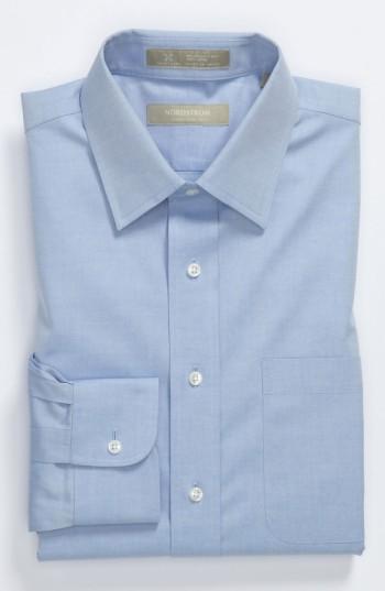 Men's Nordstrom Men's Shop Smartcare(tm) Traditional Fit Dress Shirt .5 33 - Blue