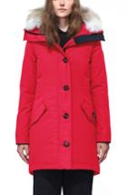 Women's Canada Goose Rossclair Genuine Coyote Fur Trim Down Parka, Size - Red