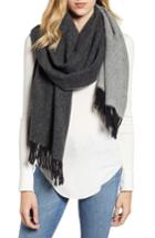 Women's Canada Goose Two Tone Woven Wool Scarf, Size - Black