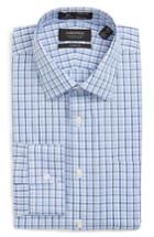 Men's Nordstrom Men's Shop Smartcare(tm) Classic Fit Plaid Dress Shirt .5 - 33 - Blue