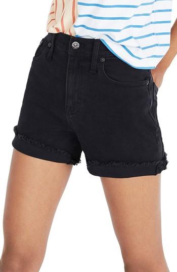 Women's Madewell The Perfect Jean Shorts - Black