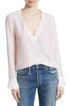 Women's Equipment Avianna Silk Lace-up Top - White