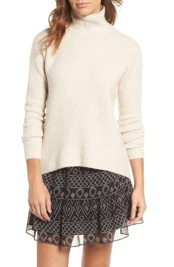 Women's Madewell Wafflestitch Turtleneck Sweater - Grey