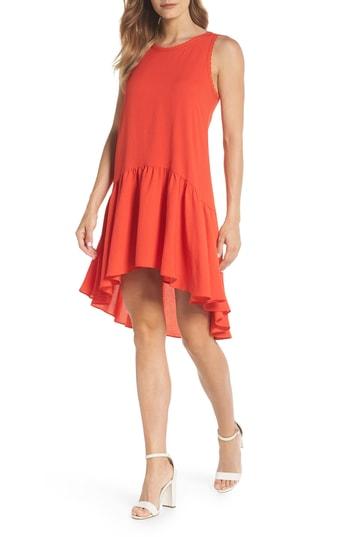 Women's Chelsea28 Ruffle Hem Swing Dress - Red