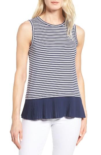 Women's Michael Michael Kors Pleat Woven Hem Tank