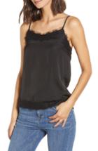 Women's Love, Fire Satin & Lace Camisole - Black