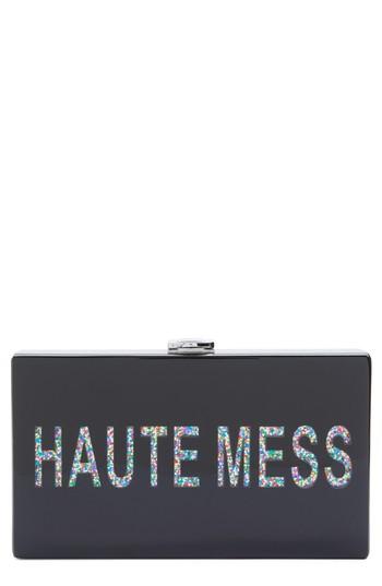 Nordstrom Haute Mess Box Clutch - Black