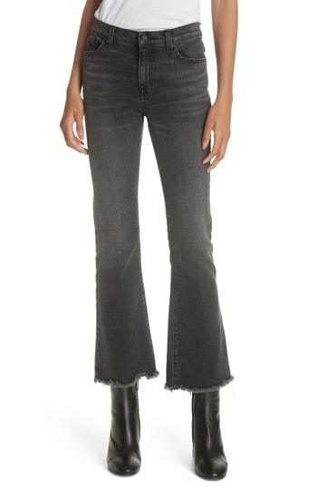 Women's Nili Lotan Vianca Crop Flare Jeans - Black