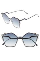 Women's Fendi 57mm Stud Geo Metal Sunglasses - Blue