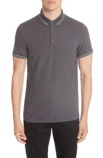 Men's Emporio Armani Cotton Polo Shirt - Black