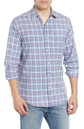 Men's Faherty Ventura Check Sport Shirt - Blue