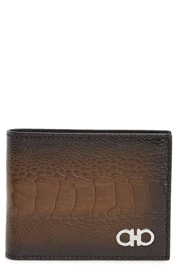 Men's Salvatore Ferragamo Leather Wallet - Brown