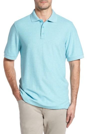 Men's Nordstrom Men's Shop 'classic' Regular Fit Pique Polo, Size - Blue/green