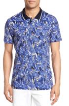 Men's Ted Baker London Legolf Leaf Print Golf Polo