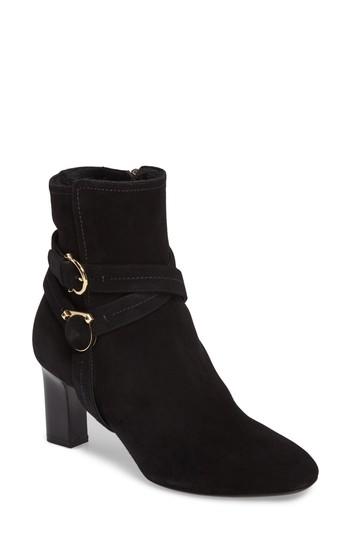 Women's Salvatore Ferragamo Genuine Shearling Lining Bootie B - Black