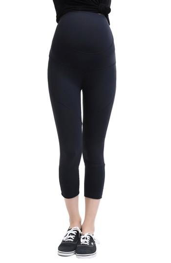Women's Kimi And Kai Elle High Performance Cropped Maternity Leggings - Black