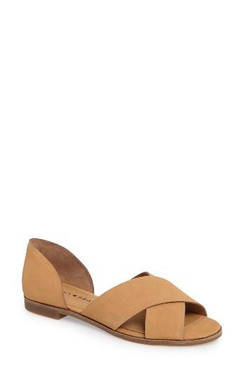 Women's Lucky Brand Gallah Crisscross Flat Sandal M - Brown