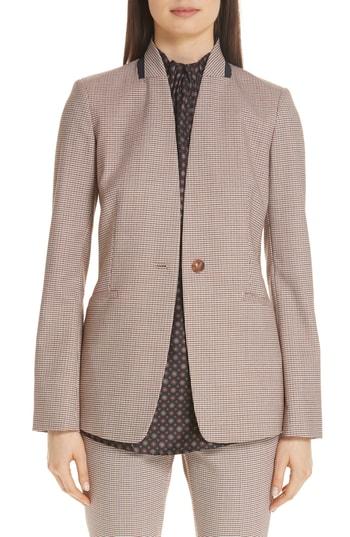 Women's Lafayette 148 New York Darcy Plaid Jacket - Red