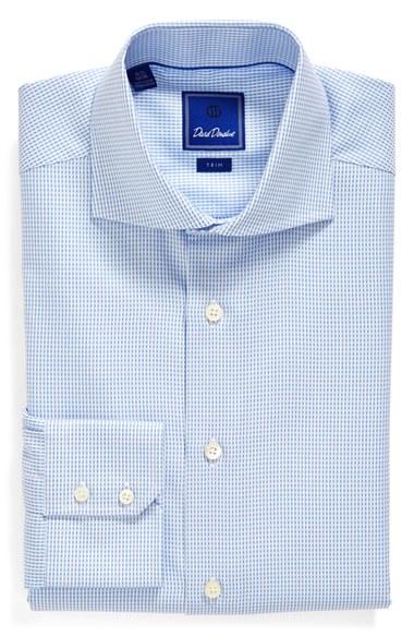 Men's David Donahue Trim Fit Stripe Dress Shirt