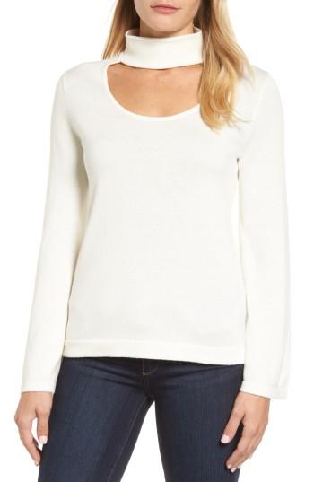 Women's Vince Camuto Bell Sleeve Choker Neck Sweater - Red