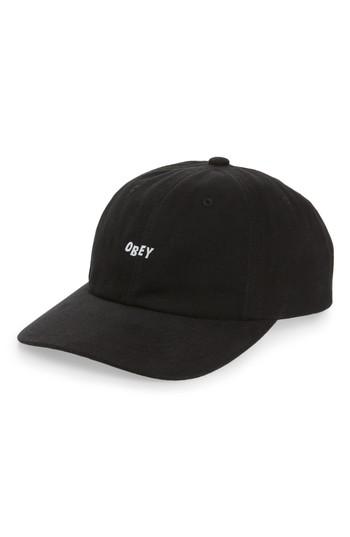 Men's Obey Cutty Snapback Cap - Black