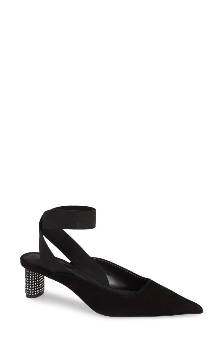 Women's Topshop Jax Embellished Wraparound Pump .5us / 36eu M - Black