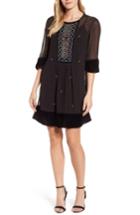 Women's Velvet By Graham & Spencer Beaded Velvet Georgette Dress