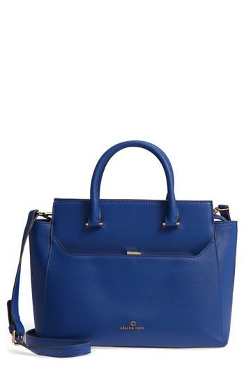 Celine Dion Grazioso Faux Leather Satchel - Blue