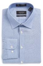 Men's Nordstrom Men's Shop Smartcare(tm) Extra Trim Fit Dobby Dress Shirt - 32/33 - Blue