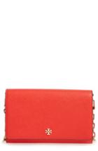 Women's Tory Burch 'robinson' Leather Wallet On A Chain -