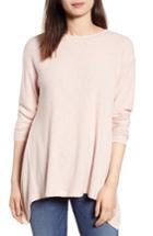 Women's Gibson Ribbed Cozy Fleece Twist Back Top - Pink