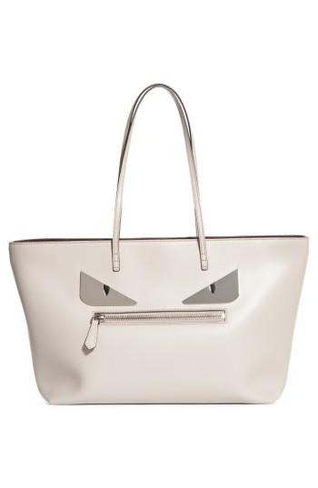 Fendi Roll Bag Monster Eyes Leather Tote -