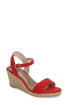 Women's Tamaris Livia Espadrille Wedge Sandal Eu - Red