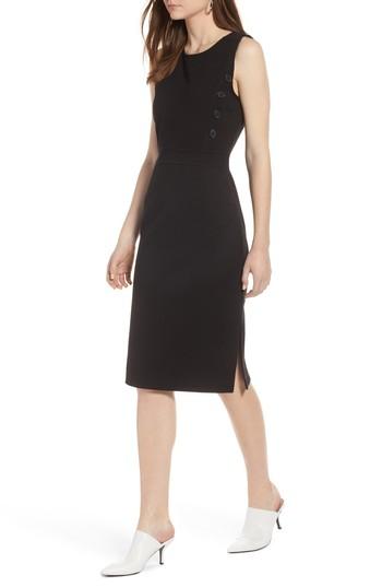 Women's Halogen Knit Sheath Dress - Black
