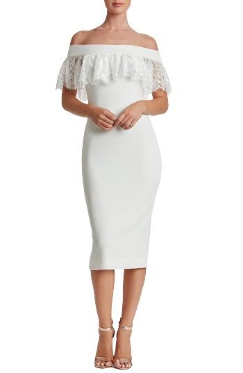Women's Dress The Population Alice Midi Dress - White