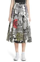 Women's Junya Watanabe X Marimekko Vegetable Print Cotton Skirt - White