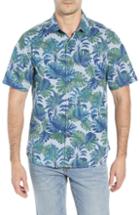 Men's Tommy Bahama Shadow Shade Fit Camp Shirt, Size Medium - Blue