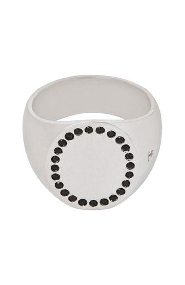 Women's Tom Wood Black Spinel Circle Ring