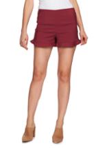 Women's 1.state Ruffle Hem Flat Front Shorts - Purple