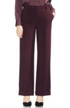 Women's Vince Camuto Cuff Wide Leg Stretch Crepe Pants - Red