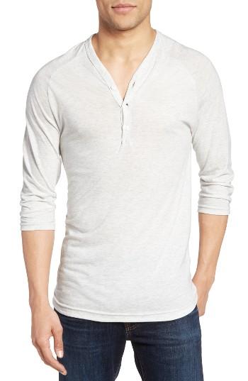 Men's Bonobos Three-quarter Raglan Henley - White