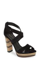 Women's Pelle Moda Panama Platform Sandal .5 M - Black