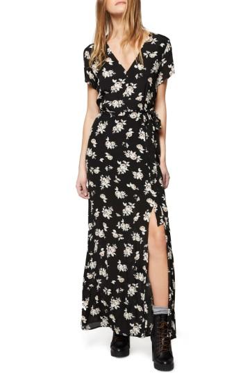 Women's Sanctuary Coco Floral A-line Maxi Dress - Black