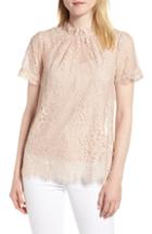 Women's Chelsea28 Lace Ruffle Collar Blouse, Size - Pink